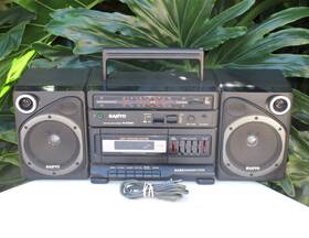 M9250k Sanyo Vtg Am/fm Boombox Cassette Tape Portable Stereo Tested And Working