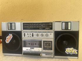 M9837k Sanyo Vintage Boombox Radio Recorder Cassette Player