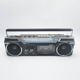Mk7770k Sanyo For Repair M7775 Am/fm Cassette Boombox Made In Japan Black
