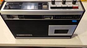 Mr-4112f Sanyo Vintage Radio Cassette Made In Japan Working No Power Cord Rare