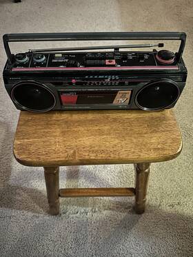 Mr-u4ta Sanyo Stereo Dual Tv Radio Cassette Recorder Player Fm/am Town U4 Japan