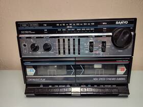 Mw227 Sanyo Vintage Boombox High Speed Dubbing For Repair Or Parts