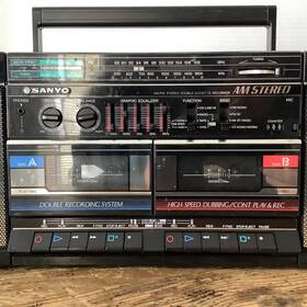 Mw250 Sanyo Radio Cassette Recorder Boombox Vintage 1980s