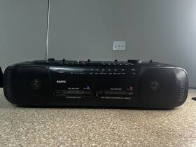 Mw731 Sanyo Dual Cassette Player Recorder Am/fm Radio Boombox Tested Working