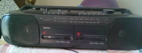 Mw732 Sanyo Dual Cassette Player Recorder Am/fm Radio Boombox Tested Working