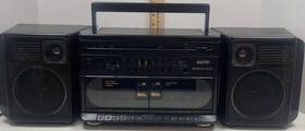 M-w235 Sanyo W235 Vintage Boombox Dual Cassette Am/fm Stereo Detachable Speakers