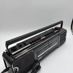 Mw727 Sanyo W727 Vintage Dual Cassette Am Fm Stereo - Radio Works Doesnftt