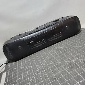 W731 Sanyo Vintage M Dual Cassette Am/fm Radio Model Tested Working Dub Surround