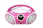 Sbx030btl-pk Singing Wood Cd Boombox Bt Usb And Led Light Pink