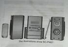 Sa-pm27 Sc-pm27 And Sc-pm17 Panasonic Owners Manual Instructions Stereo