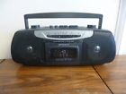 Scr-64 Optimus Vintage Stereo Cassette Boom Box Uses Batteries No Plug