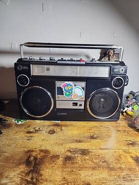 20888 Sears Vtg Electronics Stereo Cassette Recorder Boombox