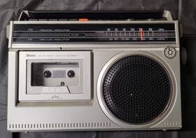 304.212 Sears Small Vintage Boombox Portable Radio Cassette Player
