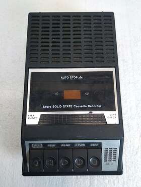 564.21570050 Sears For Parts Vintage Model 564 Tape Cassette Recorder Solid State No Cord