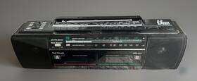 756.21456950 Sears Vtg Mini Boombox Dual Cassette Radio Roebuck Sr 2000 Model