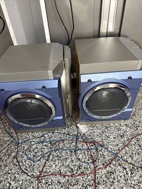 Cp-ba300 Sharp 2 Vintage Speakers Subwoofer Woofer Tweeter Used Work