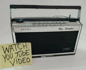Fxg-700 Sharp Portable Am Fm Radio Working Sterephono Record Player Not