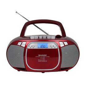 1374638-1-1 Sharp G2rec Like New Top-loading Cd Mp3 Cassette Boombox With Am/fm Radio Red