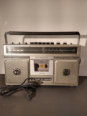 Gf-5050 Sharp Stereo Radio Tape Recorder Boombox Model No Ghetto Blaster Vtg