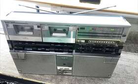Gf-555x Sharp Vintage Boombox Stereo Cassete Player Ghetto Blaster Read 984