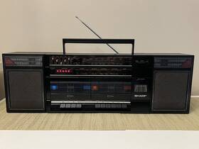 Gf-570bk Sharp Gf-570 Portable Component System - Made In Japan Works Good