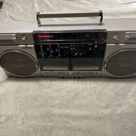 Gf-575zl Sharp Vintage 80 S Gf-575 Boombox Ghetto Blaster Dual Cassette Japan Made - Read