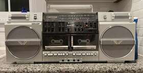 Gf-757 Sharp Boombox The Searcher-wf Duel Cassette Am Radio Fm Stereo Japan Rare