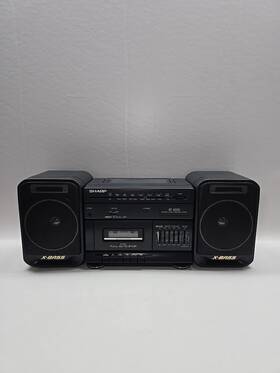 Gf-a200 Sharp Boombox Radio Cassette Player Ghettoblaster X-bass Tested Works