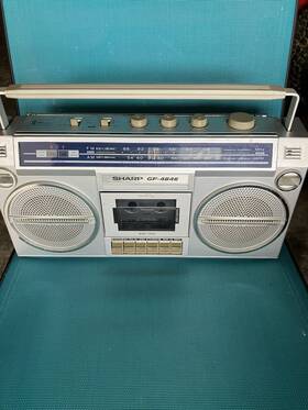 Gf4646e Sharp Vintagr Ghettoblaster Radio Boombox Tape Not Working Good