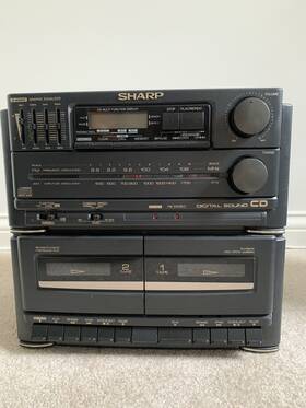 Gx-cd510 Sharp Gy Vintage Boombox Cd Dual Cassette Am/fm Radio For Parts / Repair