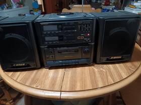 Gx-cd63 Sharp Ex.rare Bk Ghetto Blaster Boombox Player Cd Cassette Radio X-bass