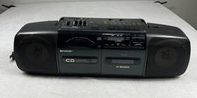 Qt-cd25 Sharp Boombox Cd Radio Cassette Recorder Player Tested Works