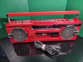 Qt-s3 Sharp Rare Vintage Portable Boombox Working Red Retro Radio Cassette Japan