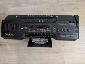 Qt-z11 Sharp Unique Double Stacked Cassettes Boombox Black. Both Play Tapes