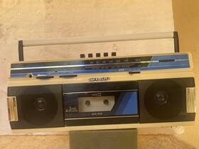 Qt242bw Sharp Vintage Boombox Radio Recorder Cassette Player