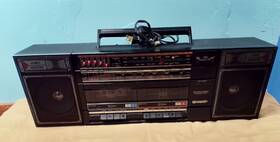 Wf-372e Sharp Bk Portable Stereo Component System With Cassette Recording