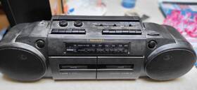 Wq-280 Sharp Vintage 80s Stereo Radio Twin Tape Boombox For Parts Or Repair