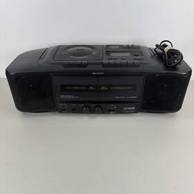 Wq-cd240 Sharp Vintage 1990s Boombox 1994 Cassette Cd Radio