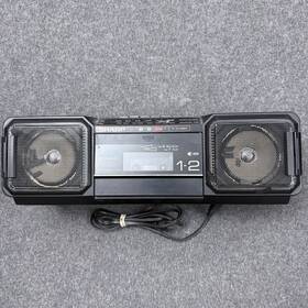 Wq-t282bk Sharp Dual Cassette Boombox Am/fm Stereo Radio Recorder Japan