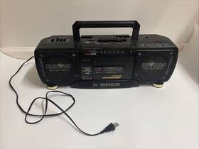 Wq-t352e Sharp Bk X-bass Boombox Stereo Radio Twincam Double Cassette