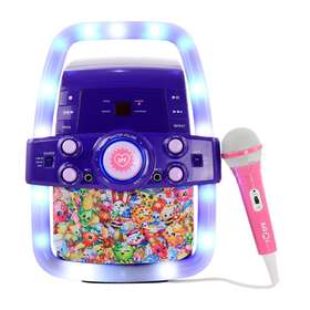Shopkins 021331525567 Flashing Light Karaoke Machine With Microphone