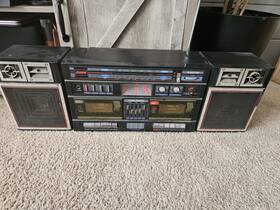 S1037n Sigma Very Rare Tech Boombox Stereo With Speakers Ghetto Blaster Vintage