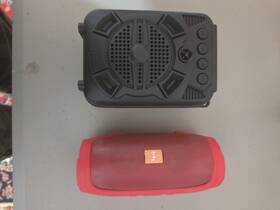Zqs1315 Sing-e Portable Boombox Led Light Usb 8w Black Red