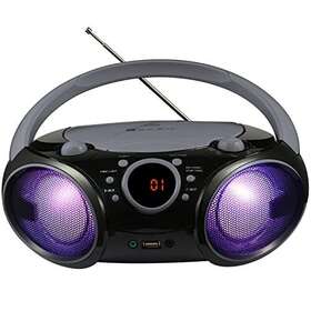 Singing Wood 856752008029 Cd Boombox Portable/w Bluetooth Usb Mp3 Player Am/fm Radio Aux Headset Jack Led