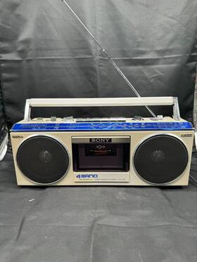 330l Sony 1980s White Cfs Fully Working Stereo 4 Band Radio Cassette Recorder