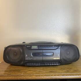 Cdf-110 Sony Vtg Double Deck Cassette / Cd Player Am And Fm Radio Boombox