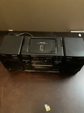 Cdf-510 Sony Working Compact Disc/fm Am Radio/ Cassette-corder