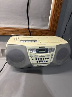 Cfd-s22portable Sony Cdf-s22 Stereo Boombox Am Fm Cd Cassette - Tested