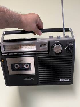 Cf-1660 Sony Used Radio Cassette Corder Black Boombox Am Fm Music