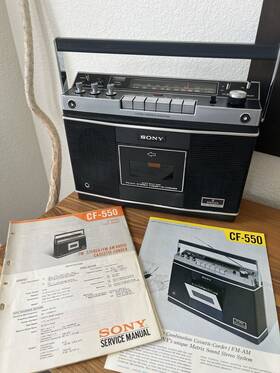 Cf-550b Sony Fm/am Stereo Cassette- Boombox- Very Good Condition